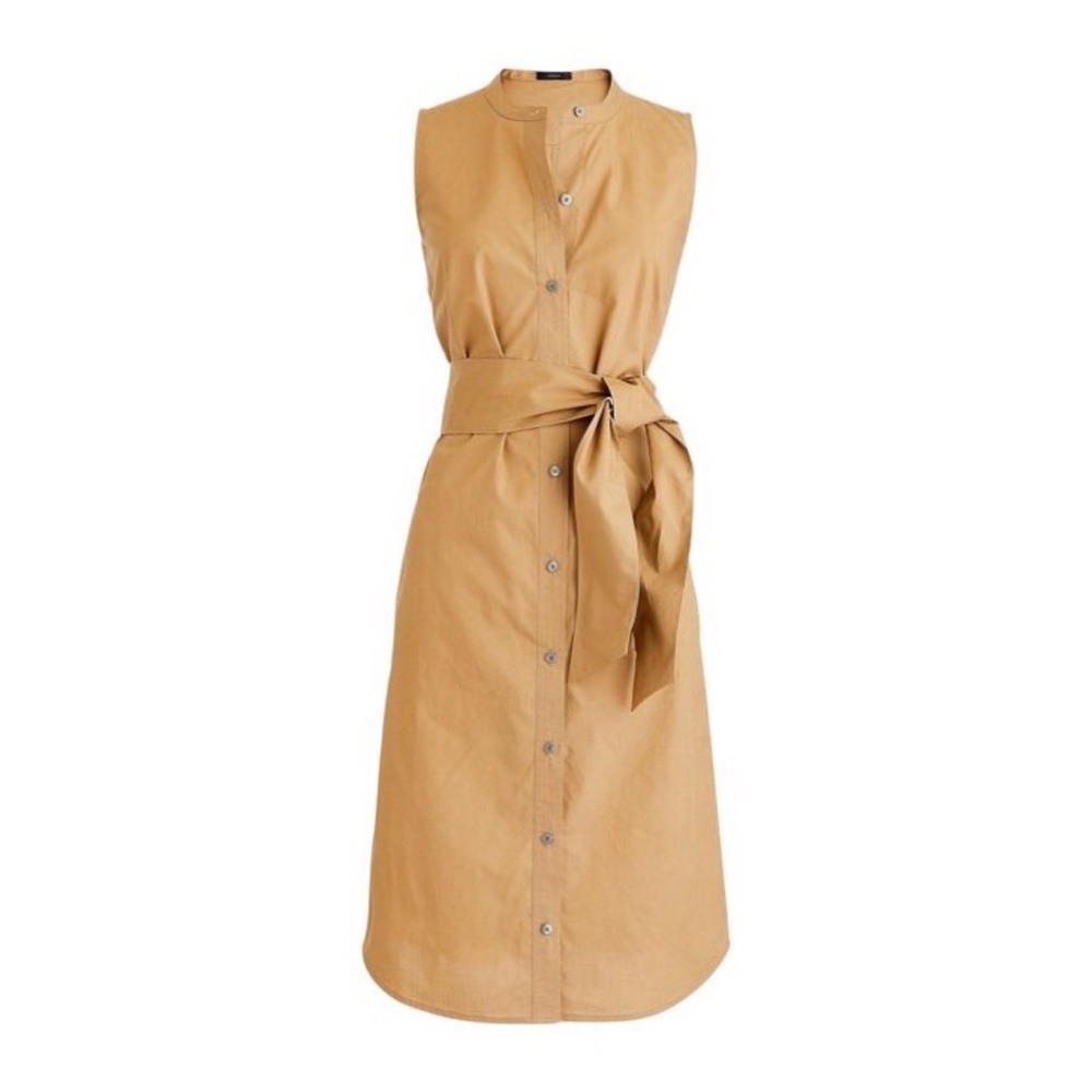 J. CREW Sleeveless Shirtdress Cotton Poplin